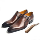 Luxury Men Leather Shoes Leisure Business Office Shoe Monk Dress Wedding Party Genuine Leather