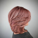 Close-up of a person with pink hair in a salon , Obroi