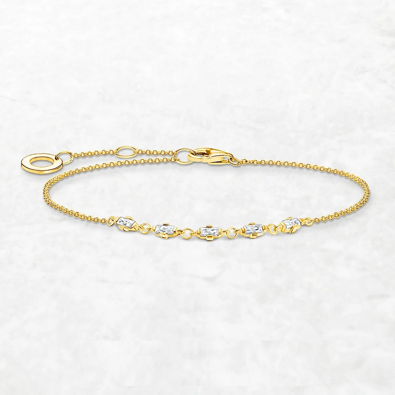 Bracelet Link Chain 925 Sterling Silver Classic Happiness Jewelry Gift For Women