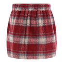 Kids Girls Tartan Pencil Skirts Elastic Waistband Plaid Miniskirt for Holiday Daily Wear