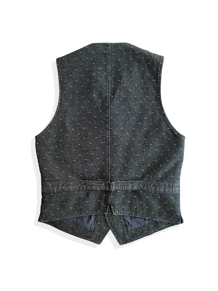 Men Wear Clothes Fitting Suit Collar Waistcoat American Retro Casual