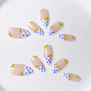 Set of decorative nail art stickers with floral patterns on a white background, Obroi