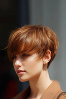 Short Pixie Cut Wig with Bangs 180% Density Remy Human Hair Straight Hair
