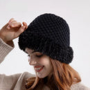 Winter Beanies for Women Soft Fur Bucket Hat Girl Plush Thicken Coldproof Ear Protection Cap Knitted Wool Warm Burr Hats