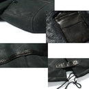 Mens Long Coat Men Shearling Coat Men Leather Parkas Olive Green Shearling Jacket For Men