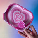 3 Pieces Love Heart Metal Herb Grinder and Rolling Tray Ashtray Combo