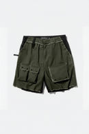 Summer Men Tide Dark Shorts Loose Deconstructed Capris Patchwork Casual Knee-Length Pants