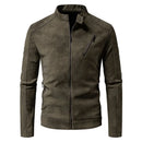 Biker Coat Men Handsome Leather Outerwear Male Retro Jacket Men Vintage Jackets