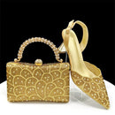 Crystal Shoes And Bag Set For Wedding Woman Pumps Sandal Pumps Shoes And Bag Set