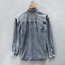 Spring Autumn Men Shirts Retro Washed Casual Denim Shirt Men Vintage Designer Leisure Shirts