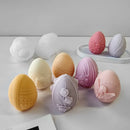 Easter Egg Candle Silicone Mold Angel Flower Embossment DIY Handmade Chocolate Baking Mould