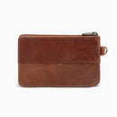 Genuine Leather Unisex Purse Coin Purse Vintage Zipper Short Key Wallet Men Women Small Card Holder Wallet