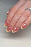 Summer Press on Nails press on polka dot short polka dot french press on nails almond nails