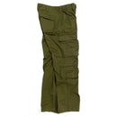 Olive green cargo pants on a white background, Obroi