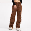 Men Streetwear Cargo Denim Pants Retro Vintage Side Pocket Cargo Pants Hip Hip Casual Joggers Trousers High Street