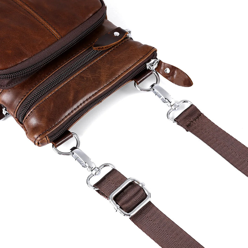 Genuine leather men bag business casual men crossbody bag retro