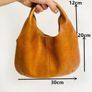 women retro leather handbag soft leather luxury One shoulder retro vacation