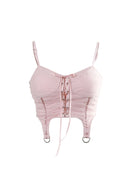 Women Sweet Sexy Crop Top Vintage Sleeveless Bandage Camisole Summer Female Chic Cute Off Shoulder Strapless Tank Tops