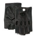 Leather Gloves Men Double Row Holes Red Lined Cycling Mittens Male Unlined Thin Black Bike