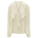 Pleats Fish Scale Pleated Long Sleeved Cardigan Short Jacket Women Casual Coats