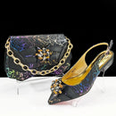 Woman Party Shoes And Bags Set African Pumps Shoes With Matching Bag Set