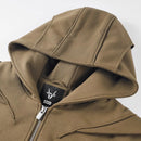 Zip Up Hoodie Coat Functional Tactical Hooded Sweatshirt Streetwear Hoodies