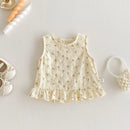 Girls Floral Set Summer Baby Sleeveless Top Children's Casual Pants Two-piece Set