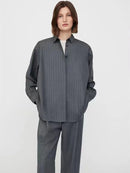 original deep pleated wool trousers tapered trousers classic high-grade grey casual pants