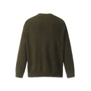 Henley Collar Knitted Sweater Men Embroidery Autumn Winter Pullover Men