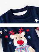 Kids Sweater Long Sleeved Cartoon Print Casual Loose Pullover Knitwear Baby Girl Boy Sweater Christmas Children Clothes