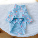 Dog Dresses Pet Clothes for Spring and Summer Bichon Blue Floral Bottoming Shirt Cute Pullover Shirt Light and Breathable