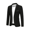 Men Jacket Stretch One Button Slim Fit Blazer Sporty Leisure Suit Jacket Lightweight Jacket