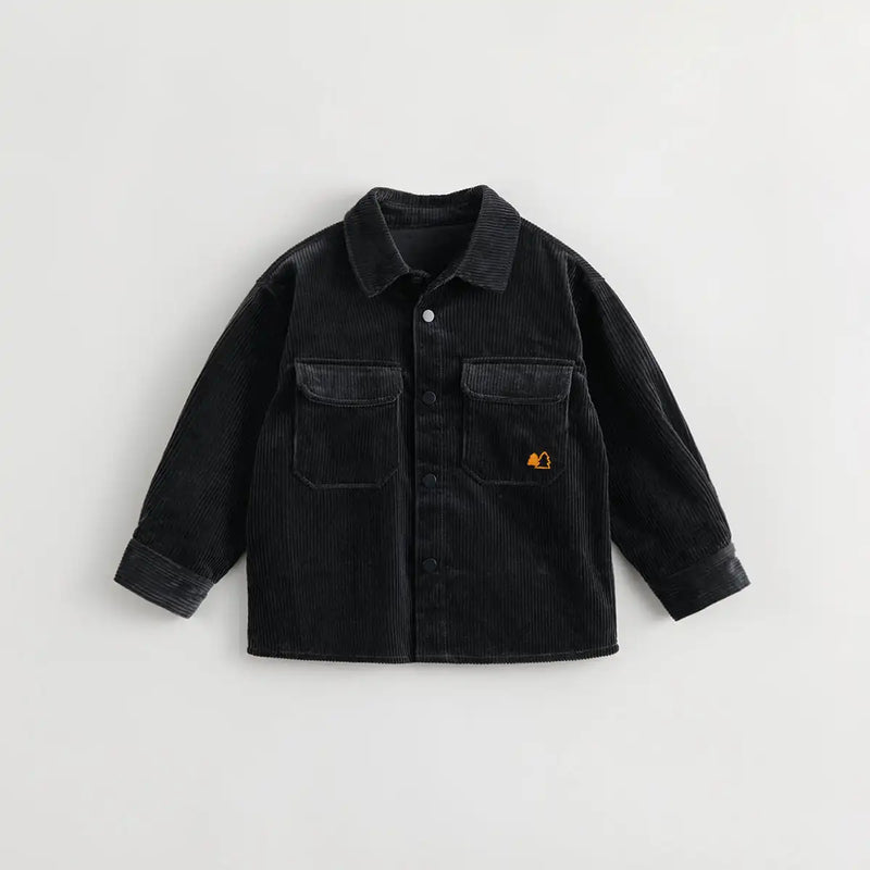 Outdoor Style Boys Cotton Soft Corduroy Shirt for Autumn