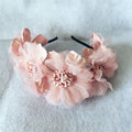 garland bridal mesh headband girls curled flower core flower headband performance hair accessories