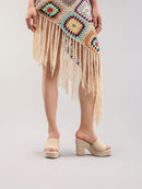 Women hemp rope platform sandals braided grass summer waterproof high heels