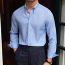 Men Shirt Tuxedo Shirt Lattice Shirts Men Cuba Collar Shirt