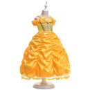 Princess Dress for Girl Kids Floral Ball Gown Child Cosplay Bella Beauty and The Beast Costume