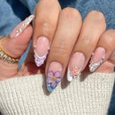 Handmade Manicure Medium Almond Nails starfish Limited Press On Nails