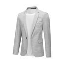 Men Jacket Stretch One Button Slim Fit Blazer Sporty Leisure Suit Jacket Lightweight Jacket