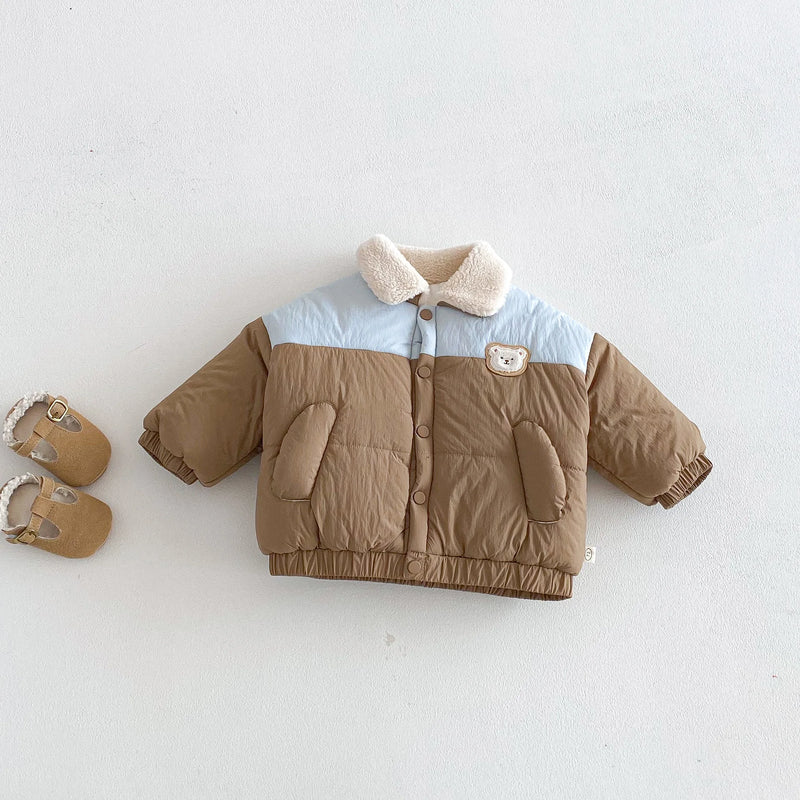 Jacket Winter Boys Thick Coat Baby Teddy Bear Winter Clothes Cotton Jacket
