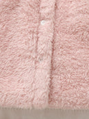 Baby Girl Autumn and Winter Cute Warm Comfortable Fluffy Coat Casual Sweet Plush Thick Jacket