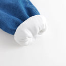 Girls Lace Waist Jeans Children Pants for Winter