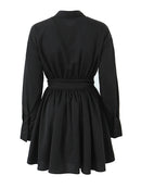 Women Autumn Sweet  Mini Dress Vintage Square Collar Chic Elegant Party Short Dresses