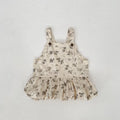 Floral-patterned dress with straps on a light gray background, Obroi