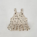 Floral-patterned dress with straps on a light gray background, Obroi