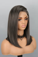 Bob Wig Human Hair Salt and Pepper Grey Wigs 13X4 Straight Lace Frontal Wigs Human Hair Natural Hairline Gray Wigs