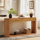Wooden console table with decorative items in a living room setting, Obroi