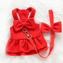 Cute Princess Dog Chest Clothes Harness Vests With Leash Puppy Walking Pet