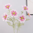 6Pc Hand Feel Gesang Flower Real Touch Artificial Flowers Cosmos for Home Desktop Decoration Bridal Bouquet Wedding Party Floral