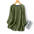 Casual Pleats Tunic Women Blouse Shirts Autumn